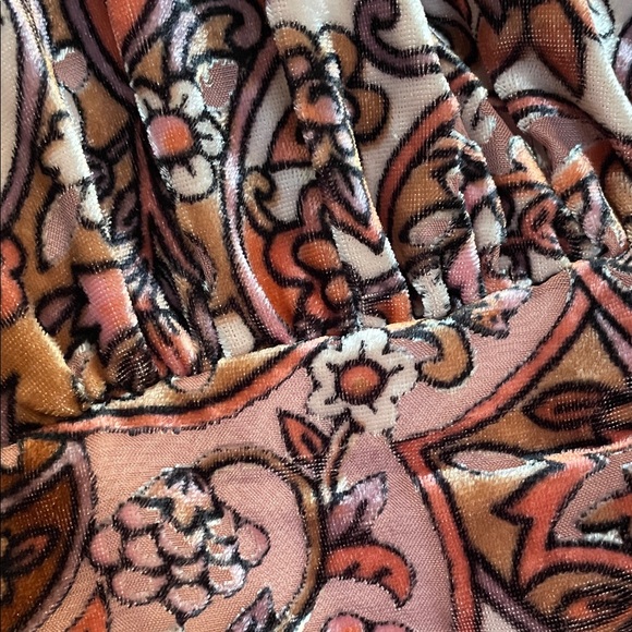 Anthropologie Burgundy Velvet Midi Dress - Picture 2 of 10